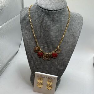 Signed Nina Ricci Necklace and Earring Set